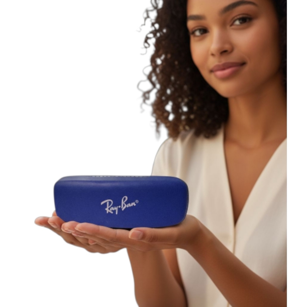 Ray-Ban Blue Glasses Case Red Interior